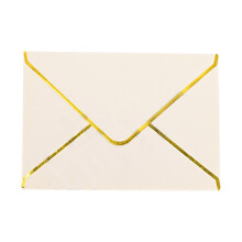 Business Envelopes with Gold Border Self-Seal 10 Pack