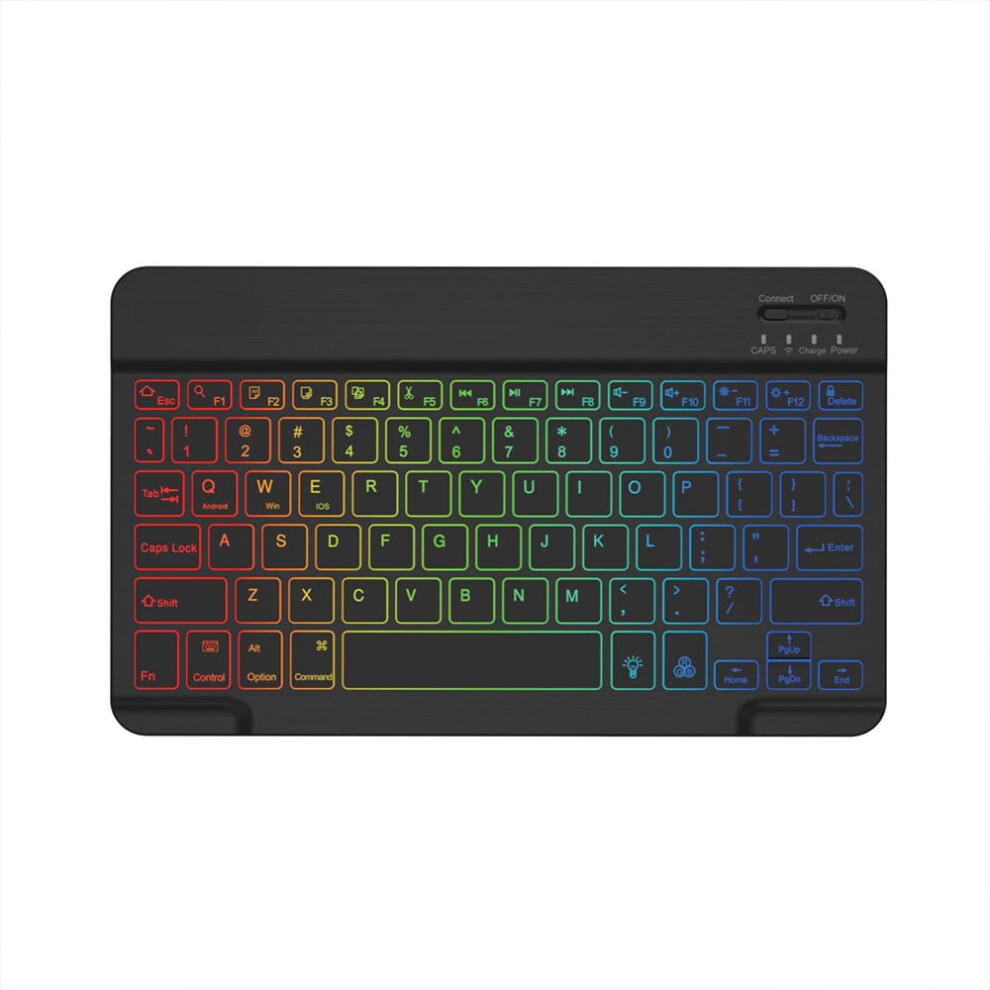 Bluetooth Keyboard Wireless 7 Backlit Color Keyboard For Tablet Laptop Rechargeable Arabic Russian Spanish Portuguese Keyboard 9485826617587