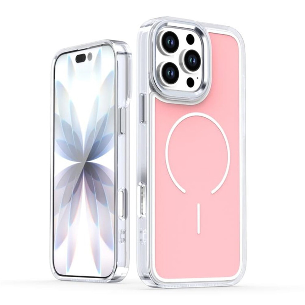 Magnetic Iphone 16 Pro Case 6.3 Inch Magsafe Shockproof Pink 9336866123982