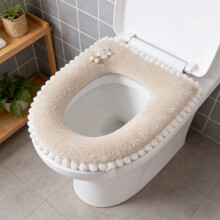 Beheizbarer WC-Sitzbezug aus Jacquard-Gewebe, groß, waschbar