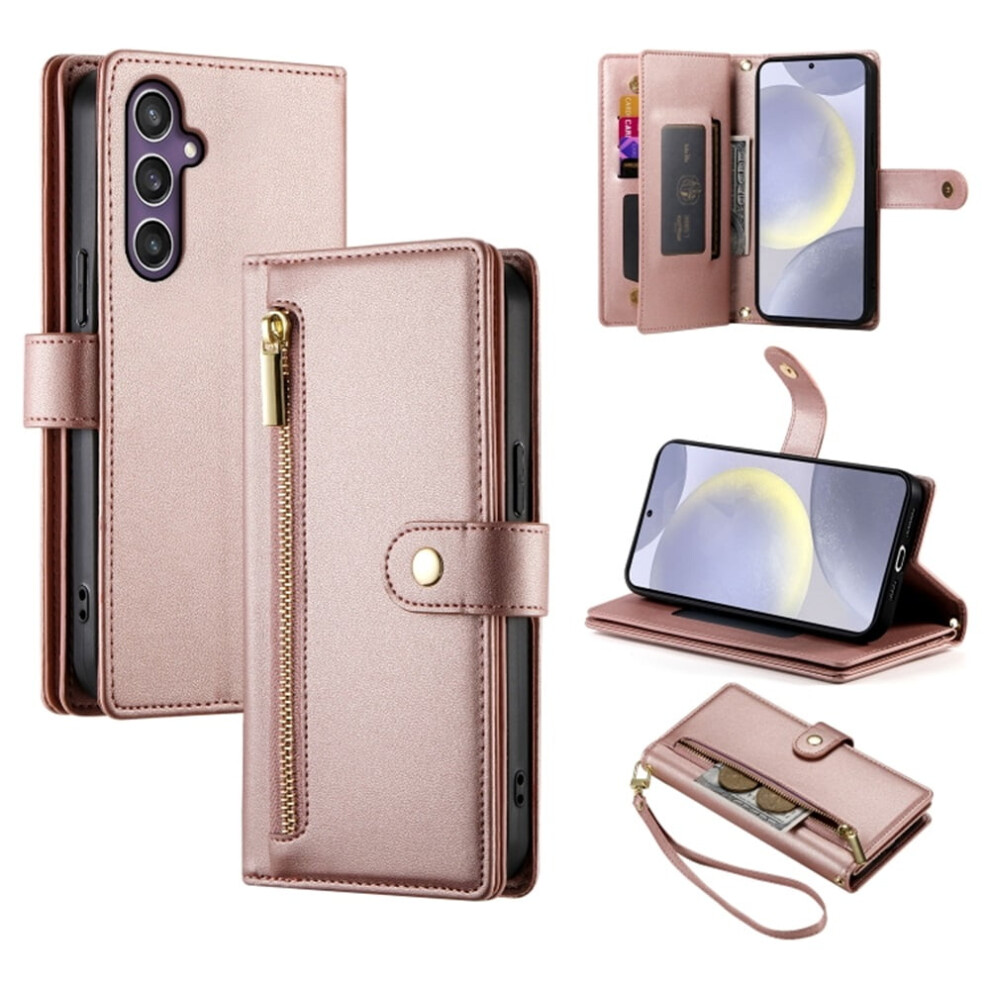 Leather Wallet Case For Samsung Galaxy S25+ 5G Pink 9336866126907