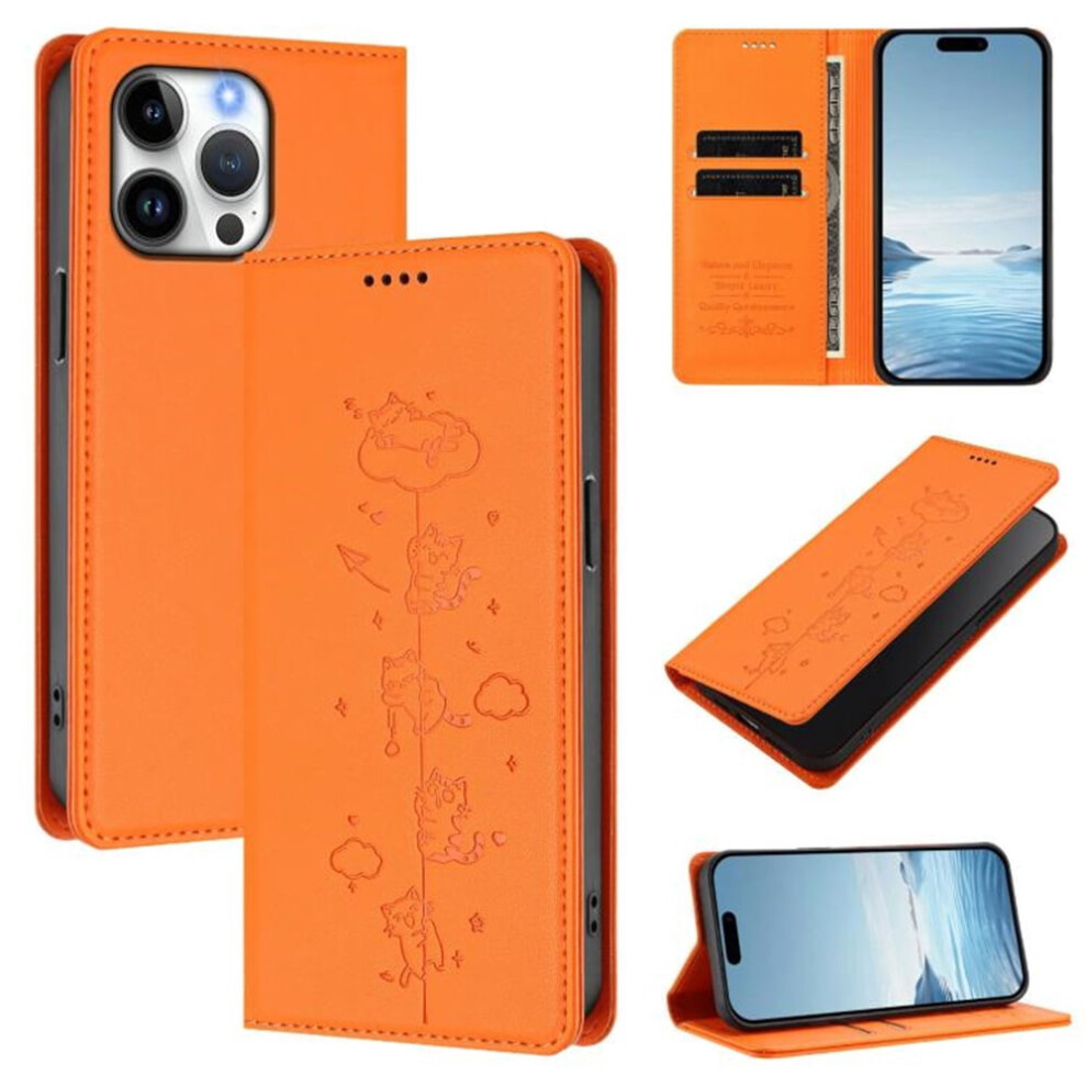 Leather Flip Wallet Case For Iphone 13 Pro Max With Orange 9336866127652