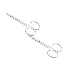 2Pcs Stainless Steel Grooming Scissors: Eyebrow, Mustache, Eyelash & Nail Clippers for Men & Women – Compatible with all standard grooming needs