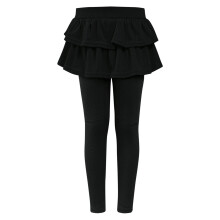 Little Girls Kids Toddler Girls Leggings School Uniform Pants Leggings With Skirts Stretch Warm Jegging Black 3-4 Years