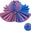 1PC PURPLE BLUE 8CM 3D Printed Gear Ball Rotating Cube Fingertip 1