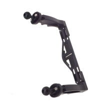 Lightweight Aluminum Alloy Black Camera Holder with Dual Screws for Underwater Video Lighting