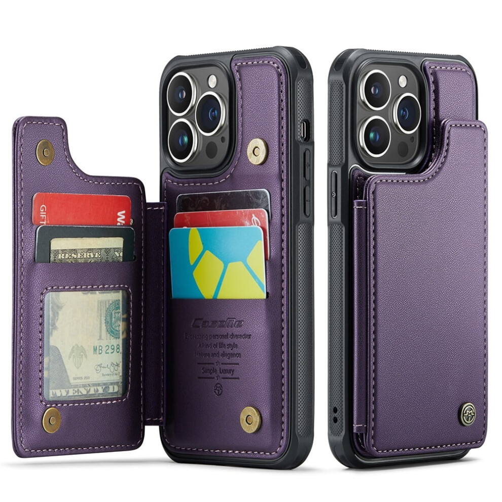 Caseme Leather Wallet Case For Iphone 14 Pro Max—Rfid Blocking, Magnetic Clasp, Kickstand, Shockproof, Compatible With Iphone 14 Pro Max 9485826588788