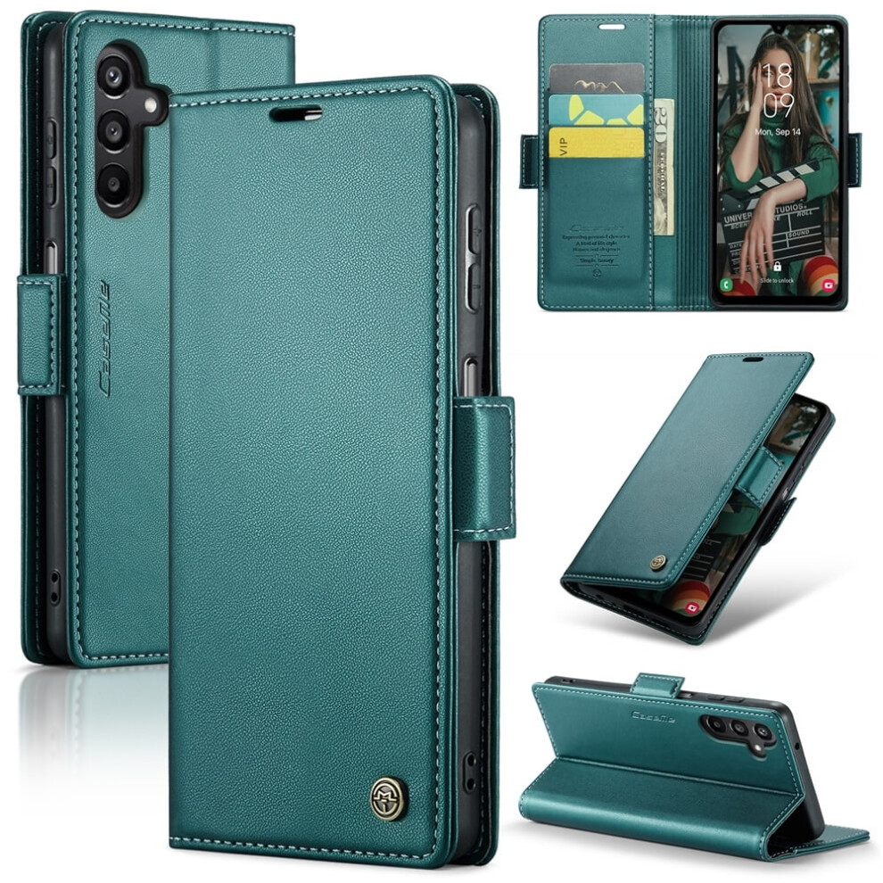 Caseme Leather Wallet Case For Compatible With Samsung Galaxy A15 (6.5") Â Rfid Blocking, Magnetic Clasp, Kickstand 9485826588993