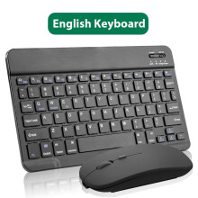 Mini Bluetooth Wireless Keyboard & Mouse – Spanish/Russian/Arabic Layout, compatible with iPad, Android, iOS, Windows