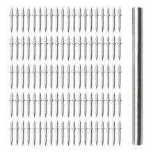 QenASHaing 50-Pack Double-Headed Baseboard Nails 1.06in with Socket Tool, Compatible with Skirting Boards & Wall Panels