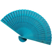 Vintage Wooden Folding Hand Fan – Sandalwood, 20cm, Natural, for Weddings, Parties, Gifts & Home Decor