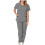 asdoklhq Παντελόνι Jogger Scrubs για γυναίκες Μονόχρωμο παντελόνι τσέπης με κορδόνι 1