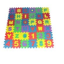Tappetini da gioco in schiuma, 36 pezzi, 6x6 cm, con lettere e numeri ad incastro, morbidi, riutilizzabili e facili da pulire – compatibili con