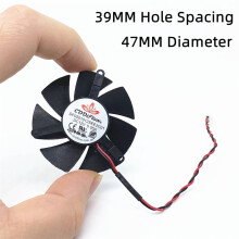High Quality Ultra Quiet 45MM 47MM Diameter VGA Fan Fan Blade 39mm Hole Spacing 12V 2pin