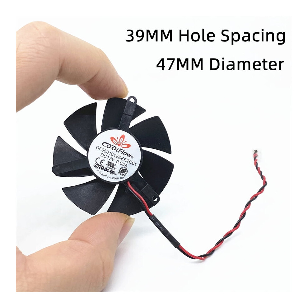 Vga Fan 45Mm 47Mm Diameter 39Mm Hole Spacing 12V 2-Pin 941196064479