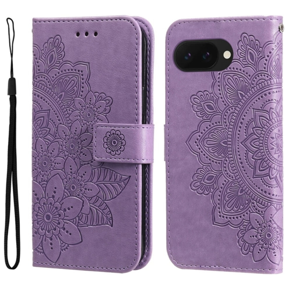 Pu Leather Flip Wallet Case For Google Pixel 9A 6.3 Purple 941196065407