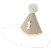 Chapeau de fête pour le 1er anniversaire d'une petite fille, chapeau en feutrine pour les fêtes et les célébrations, accessoire photo unique pour