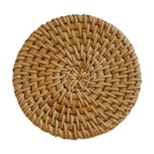 Rattan Pot Holder & Heat Insulation Mat – Natural Woven Brown Trivet, Durable Kitchen/Table Protector, Multipurpose Heat-Resistant Coaster