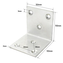 Stainless Steel 90 Right Angle Bracket,Heavy Duty L-Shaped Corner Support for Shelving & Furniture (10 Pack)