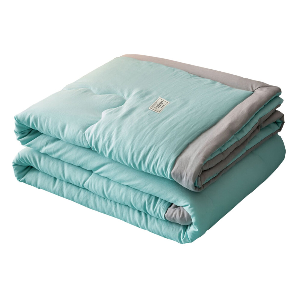 Queen Cooling Comforter, Double-Sided Cold Fabric Blanket for Hot Sleepers â Soybean Fiber & Washed Cotton, Breathable Summer Quilt
