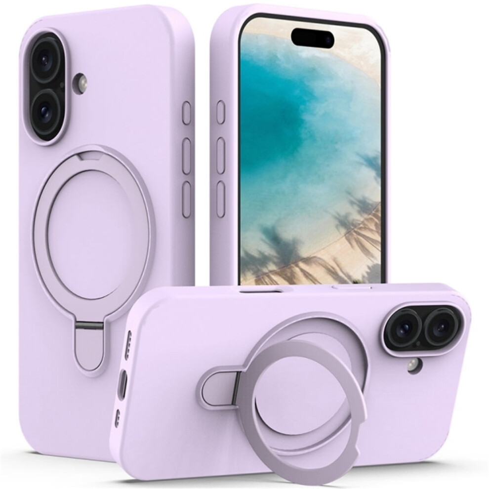 Iphone 16 Plus Magnetic Liquid Silicone Case Lilac Purple 9152228998421