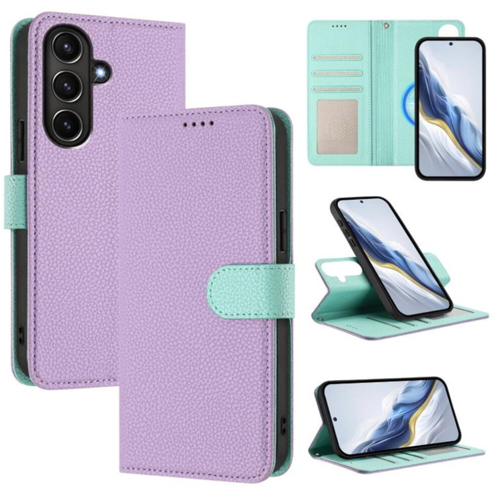 Rfid-Blocking 2-In-1 Magnetic Flip Wallet Case With Wrist Strap For Samsung Galaxy A56 5G Â Purple 9418476647970