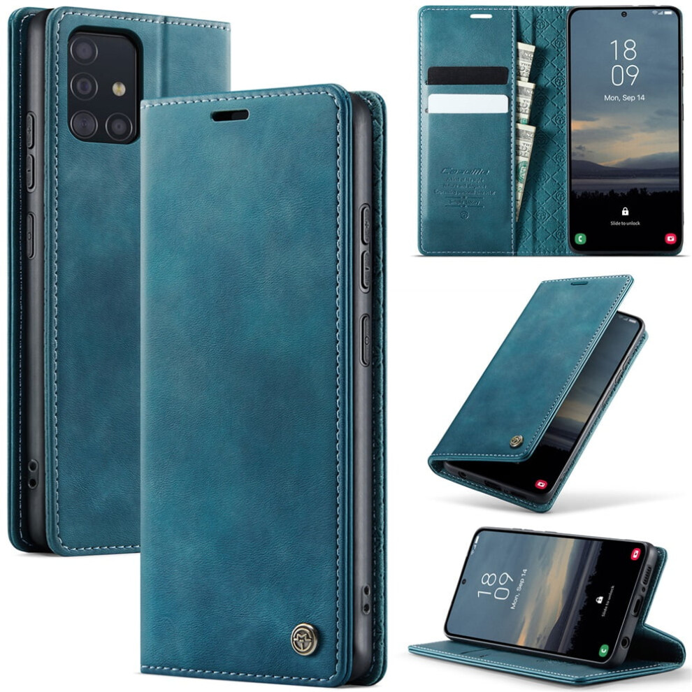 Caseme Calf Leather Wallet Case For Samsung Galaxy A51 4G (6.5") Â Rfid Blocking, Magnetic Closure, Card/Cash Slots, Kickstand, Shockproof 9418476648199