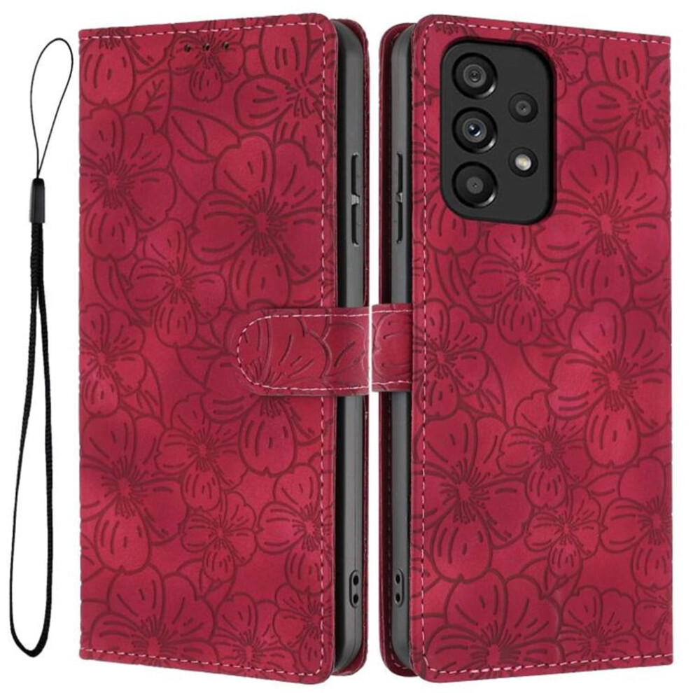 Cherry Blossom Leather Flip Wallet Case For Samsung Galaxy Red 9152228000292