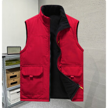 Men's Reversible Sleeveless Hooded Vest with Pockets, Lightweight Fleece Jacket for Outdoor Casual Office Wear