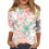 Women's Easter top with 3/4 sleeve and egg graphic 1