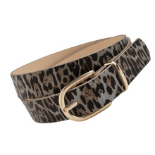 Leopardprint PU-taljebælte justerbar 102 cm
