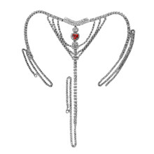 Crystal Heart G-string Thong with Waist Belt 1 pc