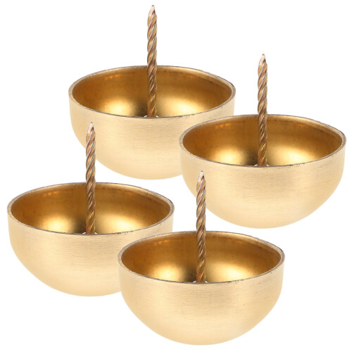 2 piuneze decorative din cupru – semisferice,