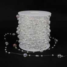 Pearl Garland 33 Yards 3-8mm Artificial Bead Chain