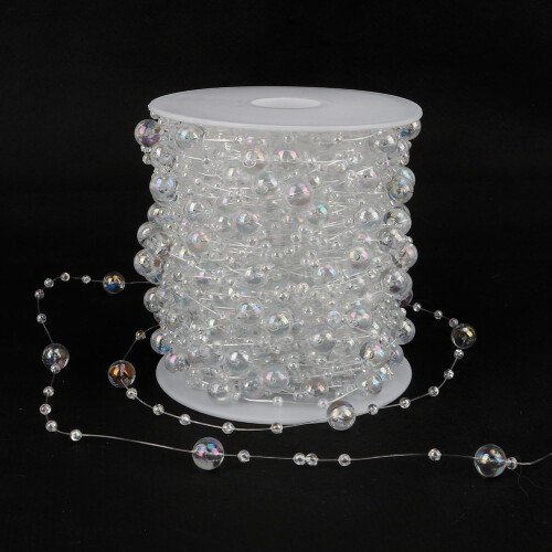 Pearl Garland 33 Yards 3-8mm Artificial Bead Chain