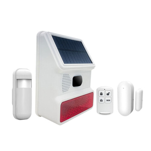433Mhz Solar Outdoor Siren With Led Flashing Light Function As Alarm System