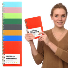 Alphabetical Tab Password Book, Spiral Password Keeper & Internet Address Organizer – Compatible with Home Office