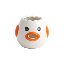Creative Cartoon Chicken Egg Yolk White Separator Ceramics Ceramic Cartoon Chick Egg Separator Dining Cooking Kitchen Gadget