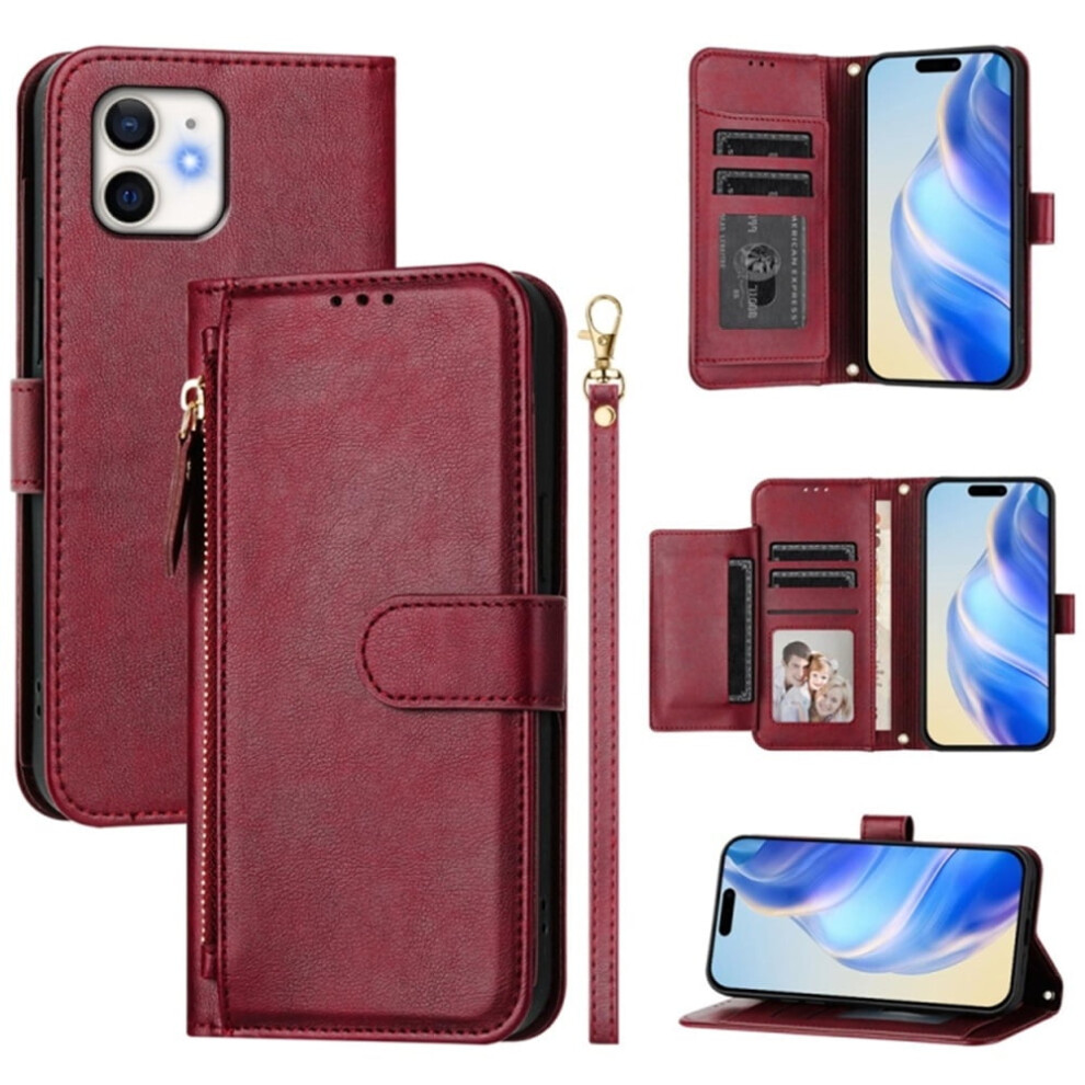 Leather Wallet Case For Iphone 12 Mini 5.4 Inch Purple 9170372608317