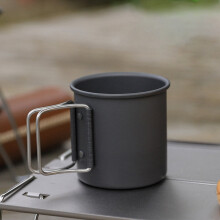 Foldable Camping Cups Mugs, Ultra-Durable, Rustproof, Fireproof Stainless Steel 11.8 fl. oz. Cup for Backpacking and Camping