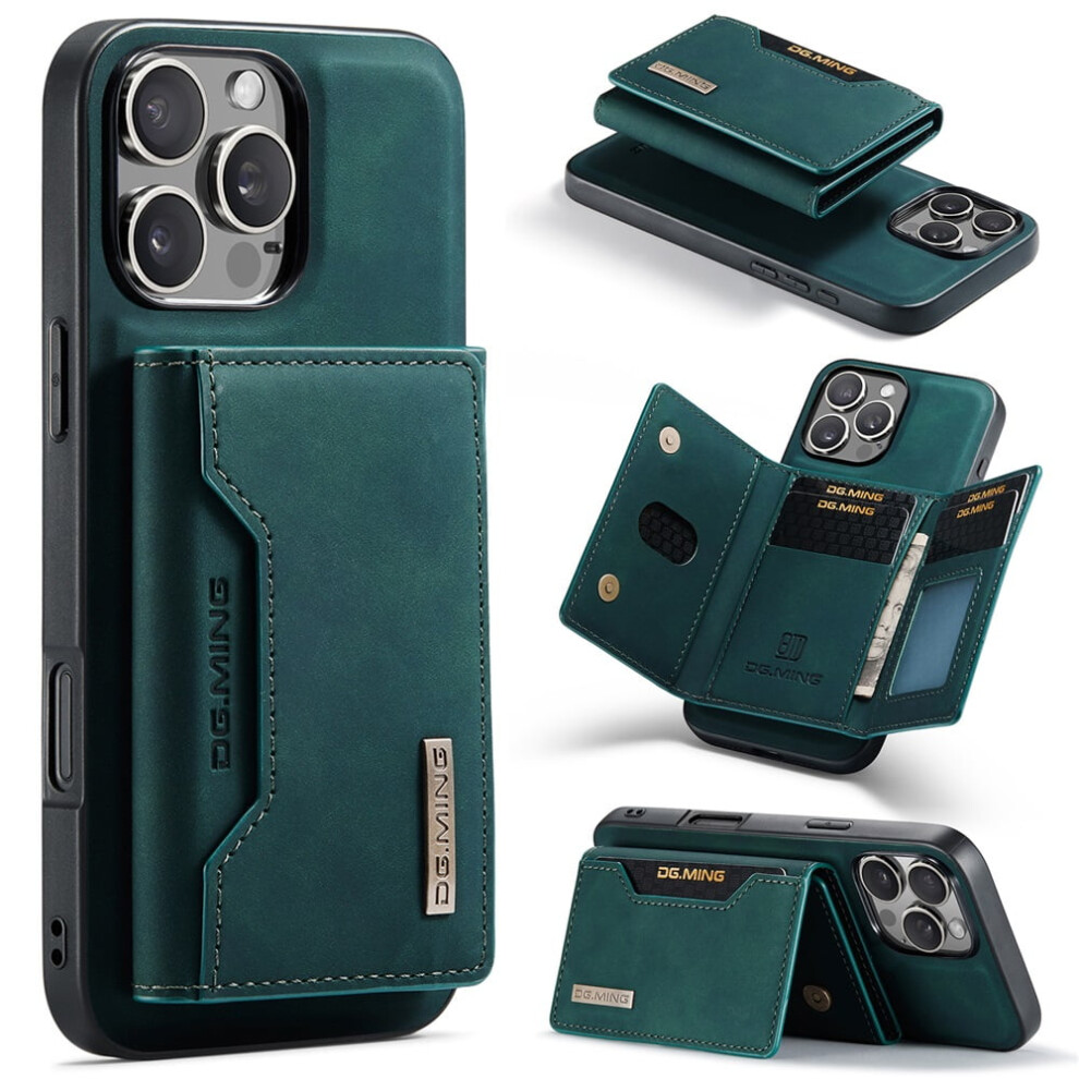 Dg.ming Wallet Case For Iphone 16 Pro Max 6.9 Inch Green 9170372608836