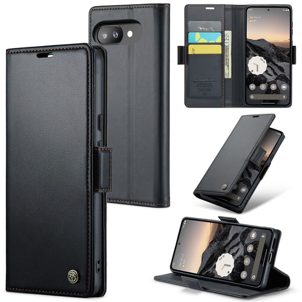 Caseme Leather Wallet Case For Google Pixel 9A Â Rfid Blocking, Magnetic Clasp, Kickstand Folio, Compatible With Google Pixel 9A 9152228486263