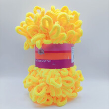 Chenille Loop Yarn – Puffy, Chunky, Soft & Light for DIY Finger Knitting & Hand Weaving (1 Roll, 26ft)