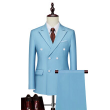 Men's Business Casual Double-Breasted Suit Set – Notch Lapel Jacket & Trousers, Multi-Pocket, Minimalist Office Wear