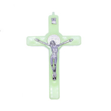 1 Pack Catholic Crucifix Wall Cross Small Wooden Cross with Jesus for Home Deco