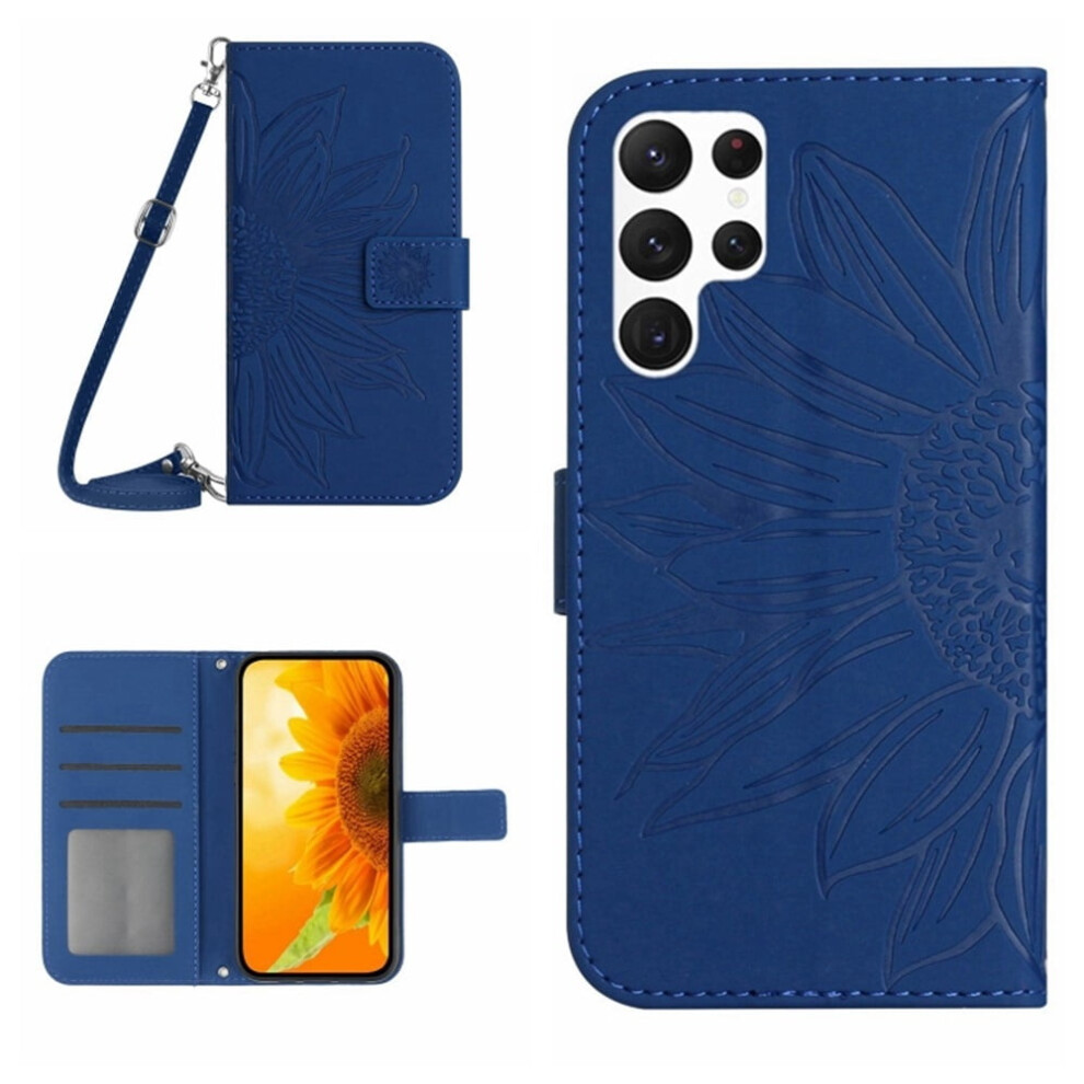 Sunflower Embossed Pu Leather Flip Wallet Case With Magnetic Closure, Card Slots & Adjustable Strap Â Compatible With Samsung Galaxy S26 Ultra 5G 9152228488717