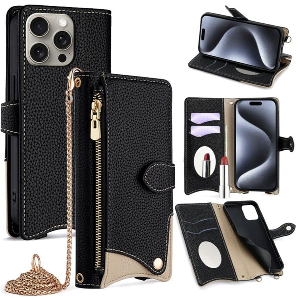 Pu Leather Magnetic Flip Wallet Case For Iphone 16 Pro Max 9170372611867