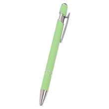 Precisionspenna med stylus och kulspetspenna, infällbar design med hållbar metallspets för pekskärmar, 1,0 mm svart bläckrefill, 1 penna