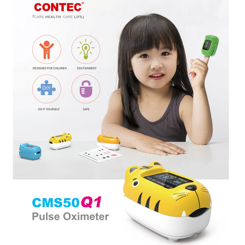 Finger Pulse Oximeter spO2 Pulse Rate kids use