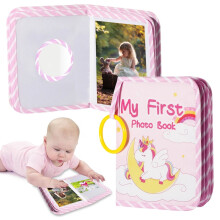 Girl Baby Book of Memories,Baby Photo Album,Soft Photo Cloth Book,Baby Shower Gifts for Newborn Girl